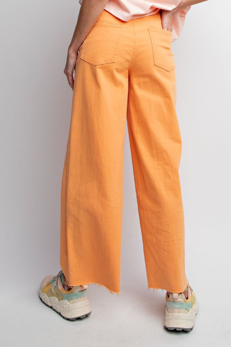 Tangerine High Waisted Twill Pants