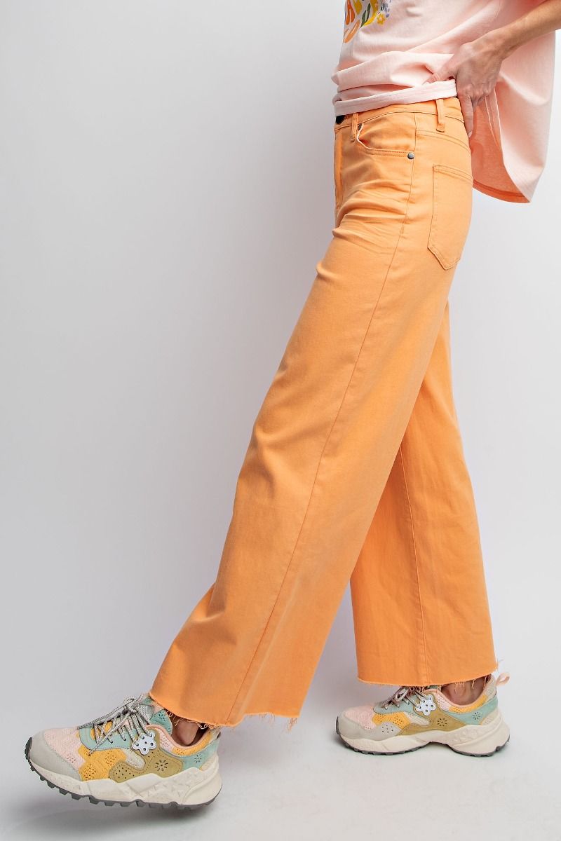 Tangerine High Waisted Twill Pants