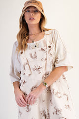 Western Print Twill Overalls