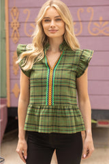 Color Wave Flannel Top