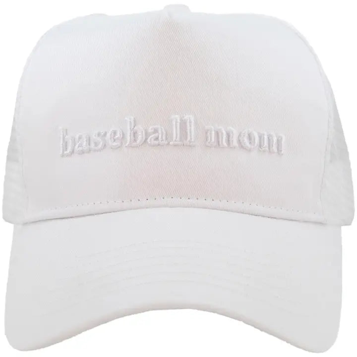 Baseball Mom 3D Embroidered Trucker Hat