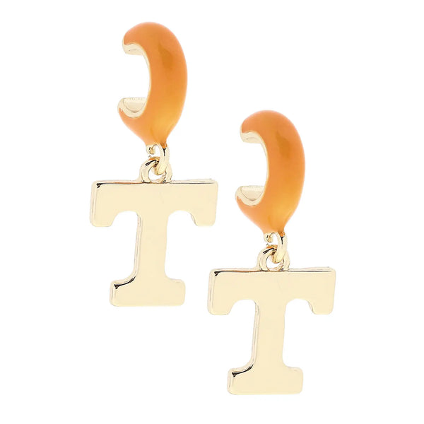 Tennessee Vols Logo Huggie Hoop Earrings