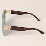 Colored Frame Squircle Shape Frame Sunglasses