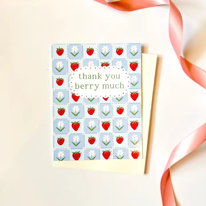 Thank You Berry Much Greeting Card