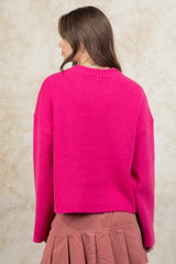 Pretty In Pink Oversized Sweater