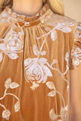 Floral Sequence Embroidery Ribbon Tie Dress