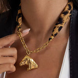 Horse Scarf Necklace