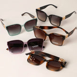 Colored Frame Squircle Shape Frame Sunglasses