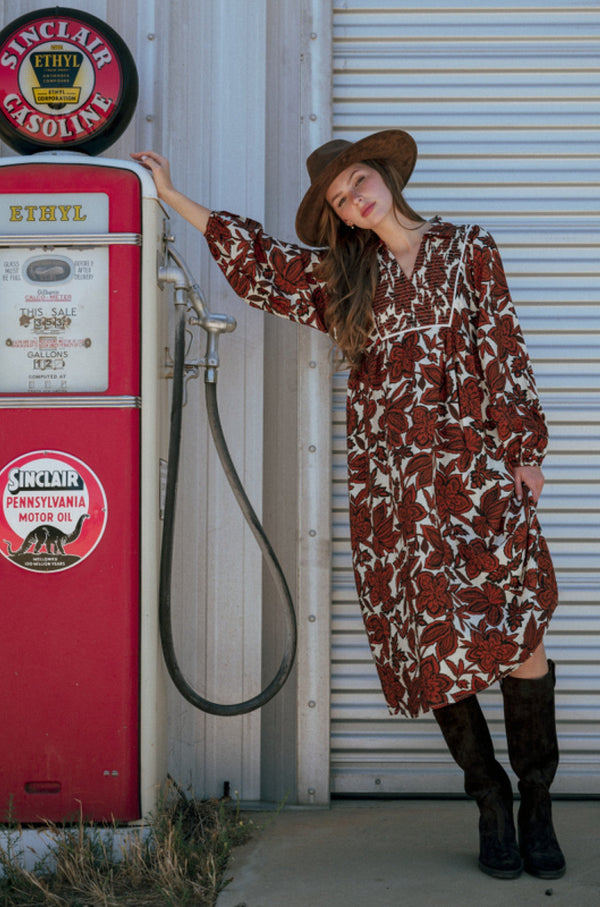 Rustling Leaves Maxi Dress