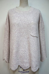 Scalloped Edge Knit Sweater