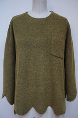 Scalloped Edge Knit Sweater