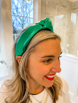 Brianna Cannon Green Puff Metallic Headband