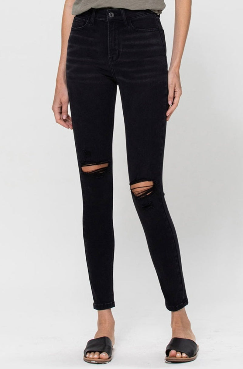 The Haylie Rise Skinny Jeans (Vervet)